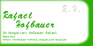 rafael hofbauer business card